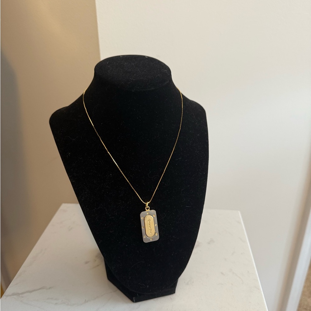 Vintage Dior pendant + gold plated chain ✨